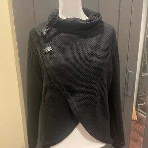Black Pullover With Two “ Brooches “